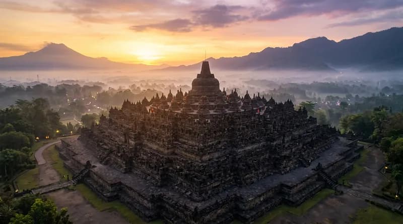 Ilustrasi perjalanan mencari kuliner Jogja dengan rute pusat kota