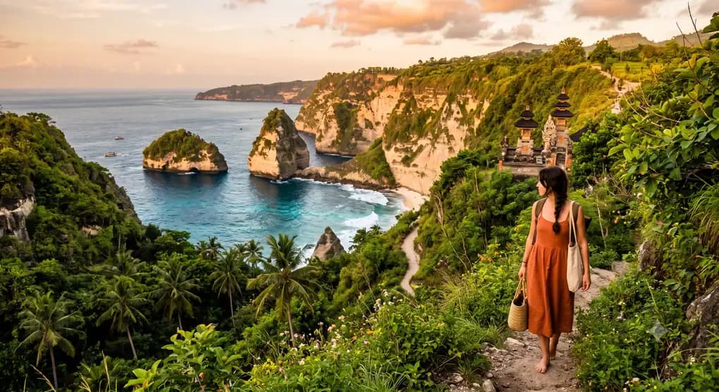 Perencanaan koper dan catatan budget harian sebelum liburan