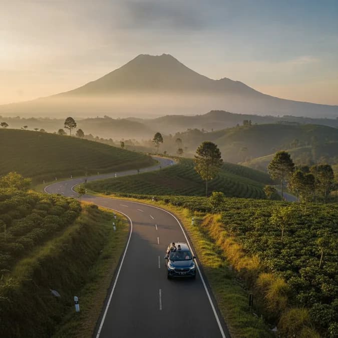 Ilustrasi rute perjalanan darat menuju Salatiga dari kota sekitar
