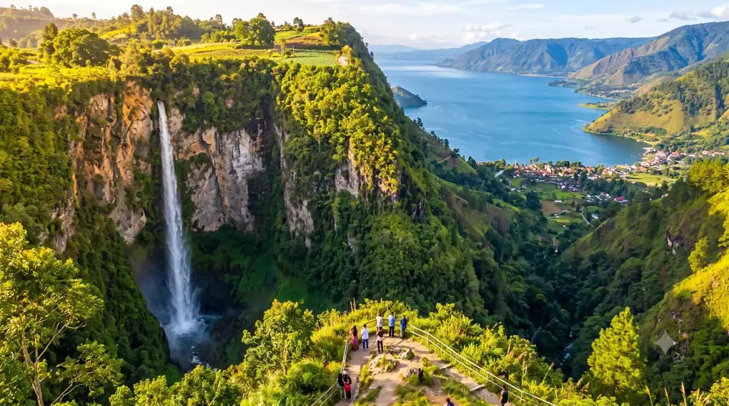 Air terjun Sipiso-piso dalam perjalanan lintas Sumatra