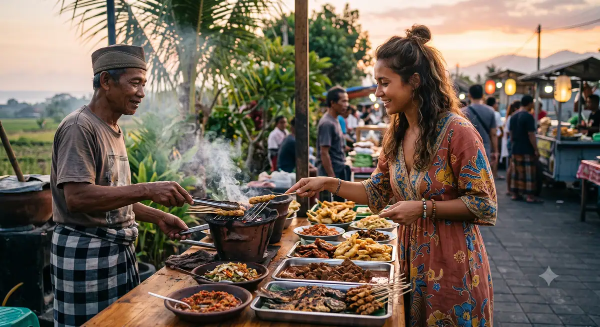 Memilih makanan yang dimasak panas dan segar saat bepergian
