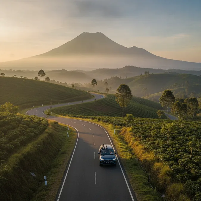Ilustrasi rute perjalanan darat menuju Salatiga dari kota sekitar